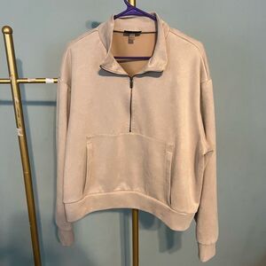 Tahari women’s Beige Half-Zip Sweater sweatshirt